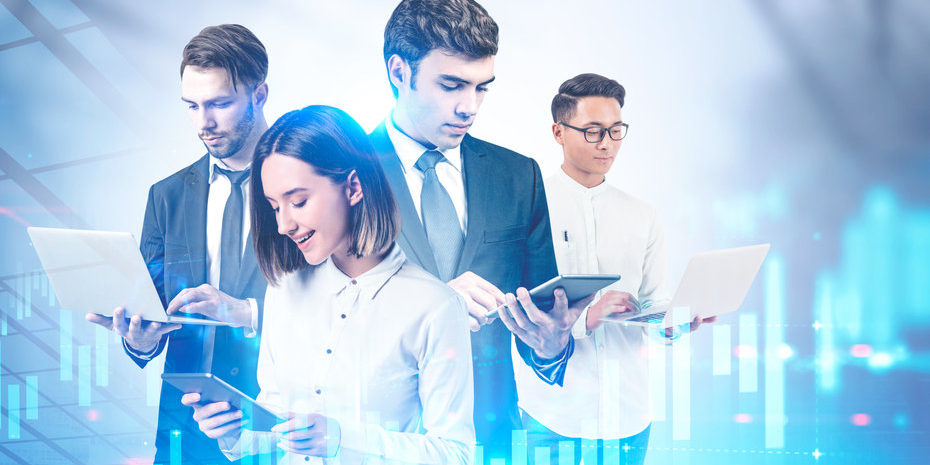 group of people studying stock charts | technicals and future market action