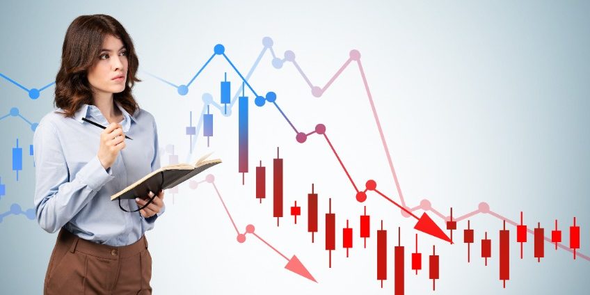 woman analyzing charts | recession fears