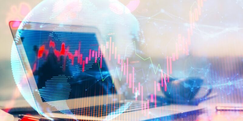 bubble overlaid on a stock chart | media influence on sentiment