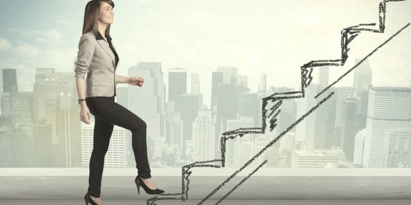 woman following a trend higher | momentum beats market timing