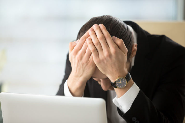 fear | scared businessman