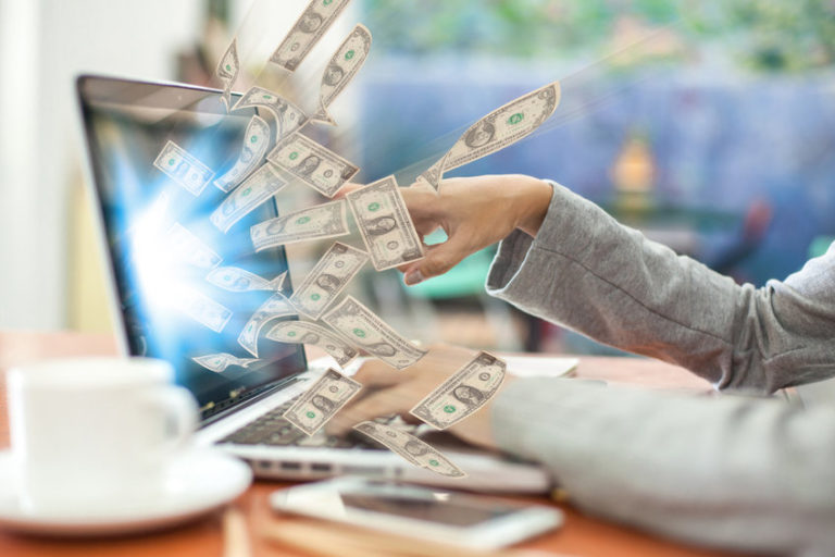 make money in a down market | money coming out of computer