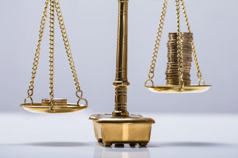 balanced portfolio | money on a scale