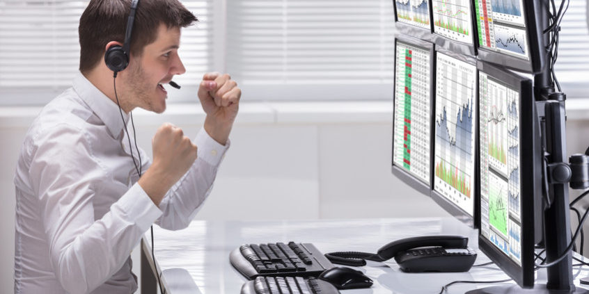 Santa Claus rally period | man makes a successful trade