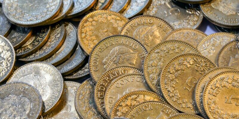 gold and silver coins | gold/silver bubble